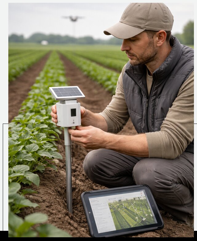 IoT мониторинг сельскохозяйственных полей и контроля в Павловском Посаде